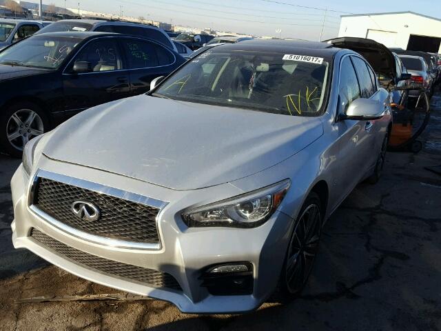 JN1BV7AR9EM703907 - 2014 INFINITI Q50 BASE GRAY photo 2