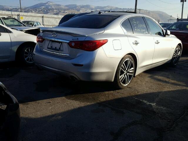 JN1BV7AR9EM703907 - 2014 INFINITI Q50 BASE GRAY photo 4