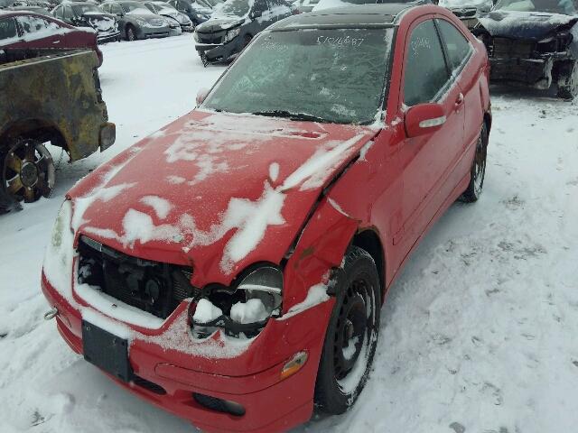 WDBRN40J43A429695 - 2003 MERCEDES-BENZ C 230K SPO RED photo 2