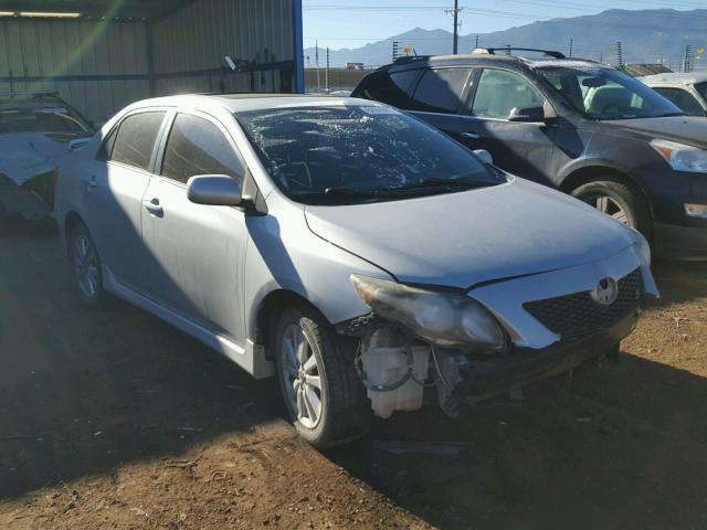 1NXBU40E79Z098185 - 2009 TOYOTA COROLLA BA SILVER photo 1