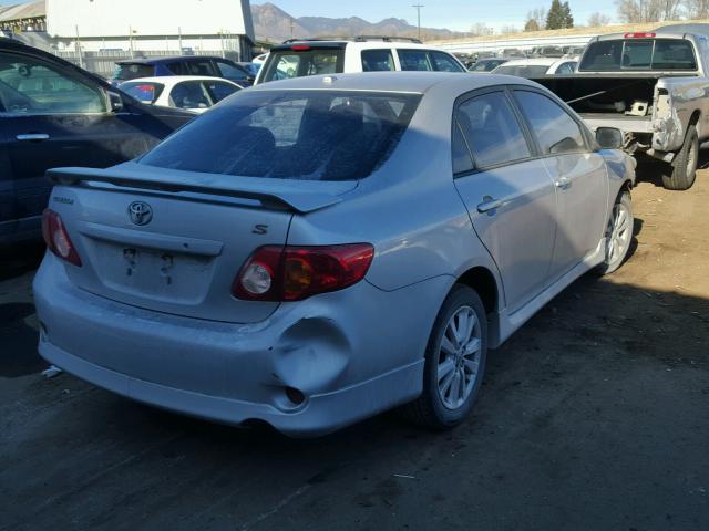 1NXBU40E79Z098185 - 2009 TOYOTA COROLLA BA SILVER photo 4