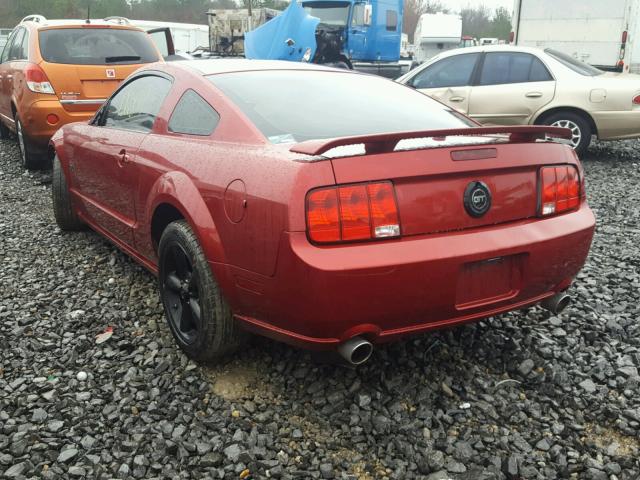 1ZVFT82H875264189 - 2007 FORD MUSTANG GT RED photo 3