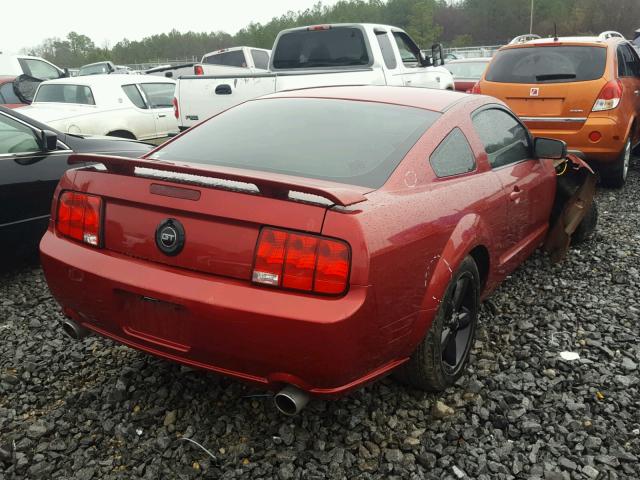 1ZVFT82H875264189 - 2007 FORD MUSTANG GT RED photo 4