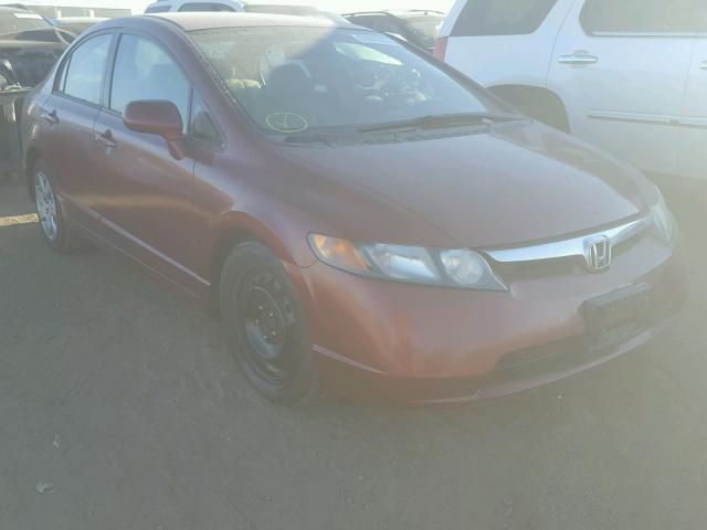 1HGFA16527L050229 - 2007 HONDA CIVIC LX RED photo 1