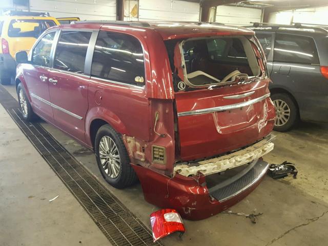 2C4RC1CG6DR571890 - 2013 CHRYSLER TOWN & COU RED photo 3