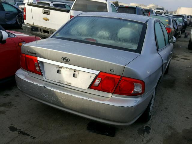 KNAGD126335244529 - 2003 KIA OPTIMA LX SILVER photo 4