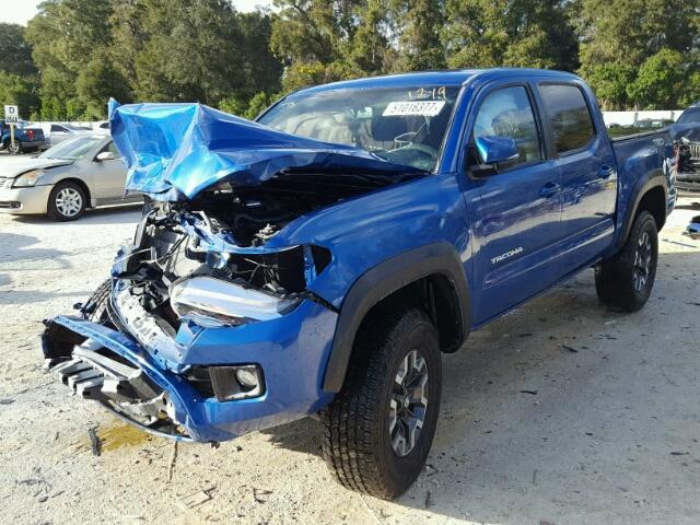 3TMCZ5AN9HM106921 - 2017 TOYOTA TACOMA DOU BLUE photo 2