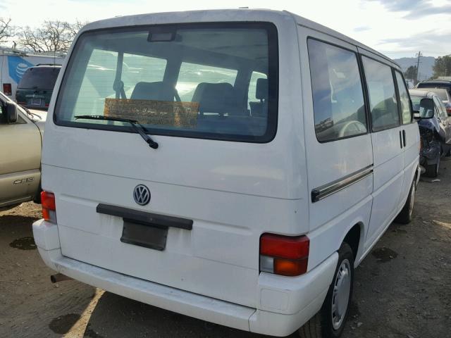 WV2KD0702PH038619 - 1993 VOLKSWAGEN EUROVAN GL WHITE photo 4