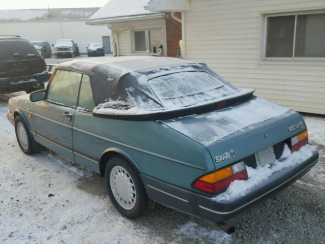 YS3AL76LXM7010238 - 1991 SAAB 900 BASE TEAL photo 3