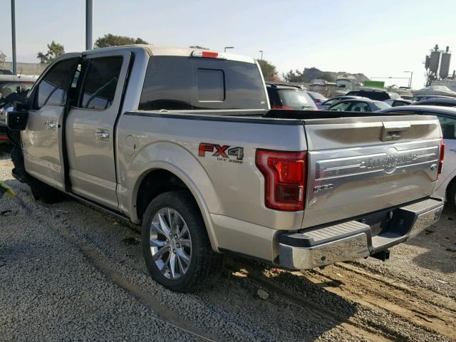 1FTEW1EG3HFA47032 - 2017 FORD F150 SUPER TAN photo 3