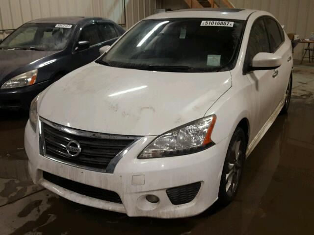 3N1AB7AP2DL637888 - 2013 NISSAN SENTRA S WHITE photo 2