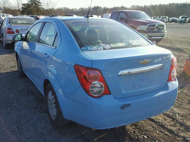 1G1JC5SH8E4183863 - 2014 CHEVROLET SONIC LT BLUE photo 3