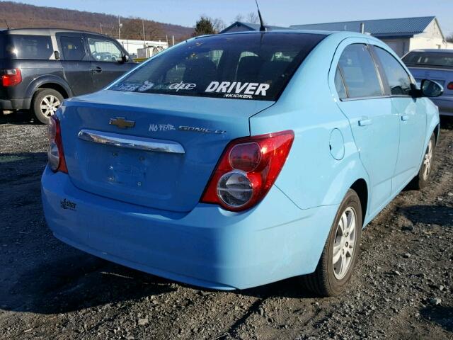 1G1JC5SH8E4183863 - 2014 CHEVROLET SONIC LT BLUE photo 4