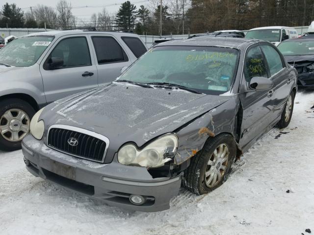 KMHWF35H54A947281 - 2004 HYUNDAI SONATA GLS GRAY photo 2