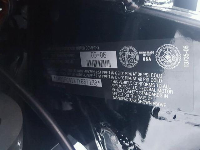 1HD1FC41X7Y637138 - 2007 HARLEY-DAVIDSON FLHTCUI BLUE photo 10