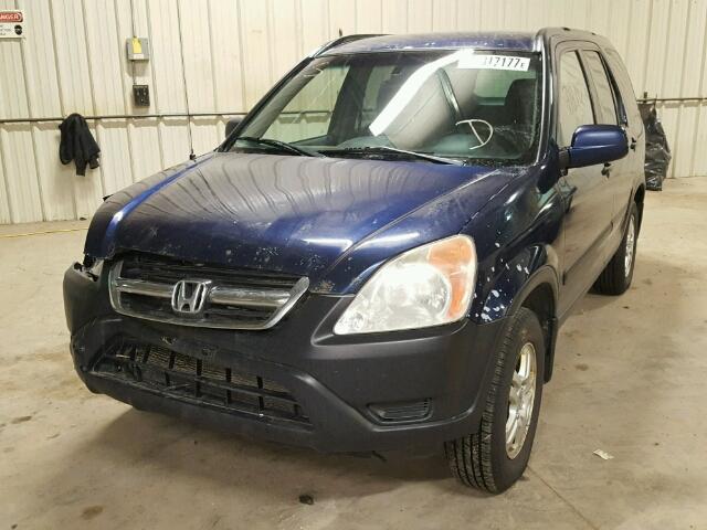 JHLRD78864C813347 - 2004 HONDA CR-V EX BLUE photo 2