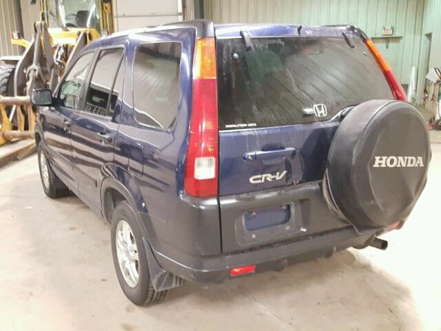 JHLRD78864C813347 - 2004 HONDA CR-V EX BLUE photo 3