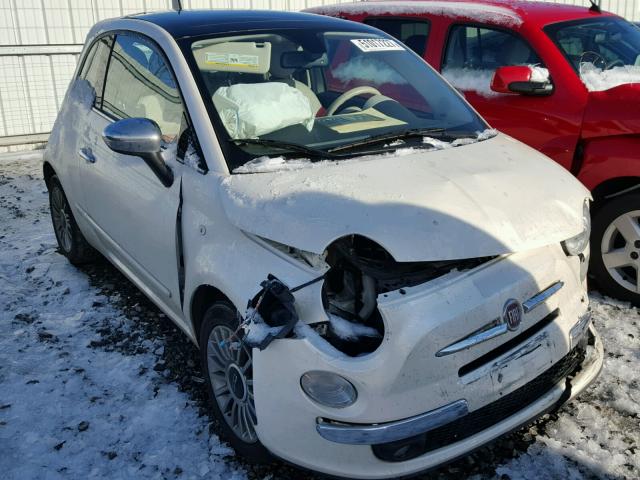 3C3CFFCR6CT272217 - 2012 FIAT 500 LOUNGE WHITE photo 1