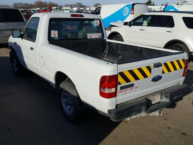 1FTYR10D39PA40286 - 2009 FORD RANGER WHITE photo 3