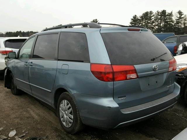 5TDZA23C05S279265 - 2005 TOYOTA SIENNA CE BLUE photo 3