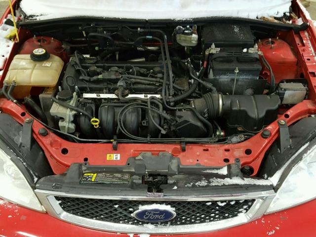 1FAFP34N36W160530 - 2006 FORD FOCUS ZX4 RED photo 7