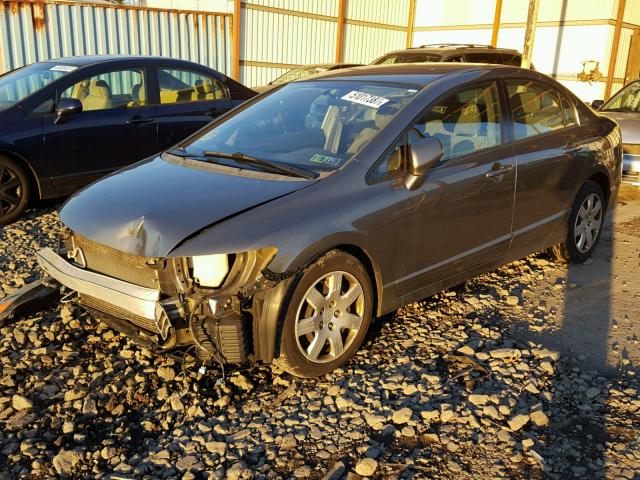 2HGFA16528H319134 - 2008 HONDA CIVIC LX BROWN photo 2