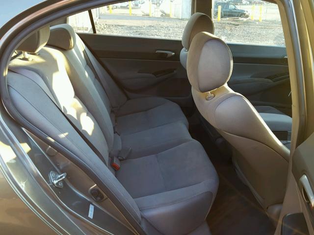 2HGFA16528H319134 - 2008 HONDA CIVIC LX BROWN photo 6