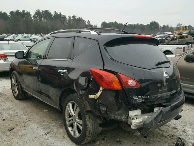 JN8AZ1MW0AW108412 - 2010 NISSAN MURANO S BLACK photo 3