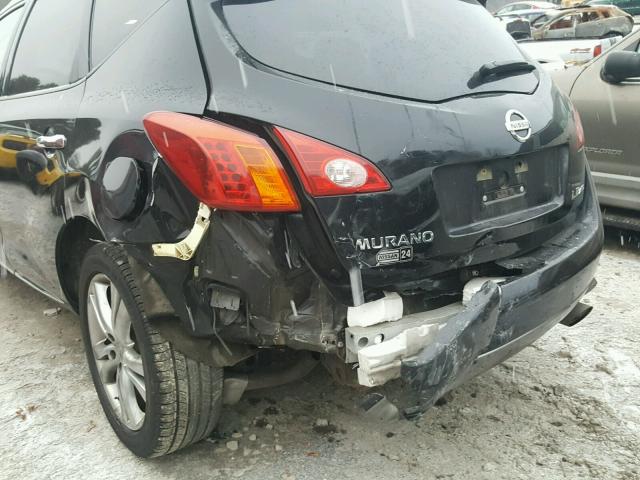 JN8AZ1MW0AW108412 - 2010 NISSAN MURANO S BLACK photo 9