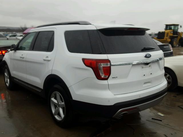 1FM5K8D84HGB92696 - 2017 FORD EXPLORER X WHITE photo 3