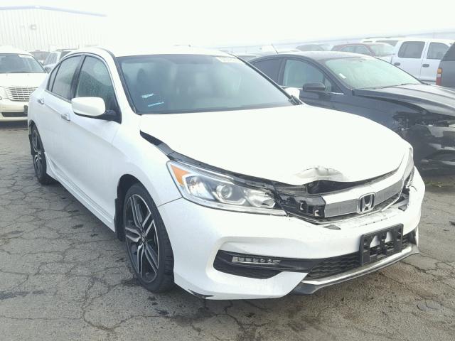 1HGCR2F58HA209138 - 2017 HONDA ACCORD SPO WHITE photo 1