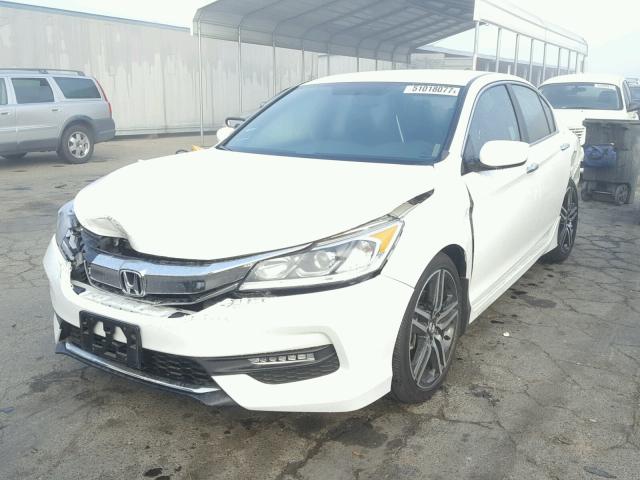 1HGCR2F58HA209138 - 2017 HONDA ACCORD SPO WHITE photo 2