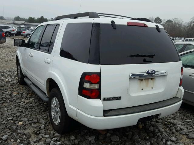 1FMEU6DE9AUA90788 - 2010 FORD EXPLORER X WHITE photo 3