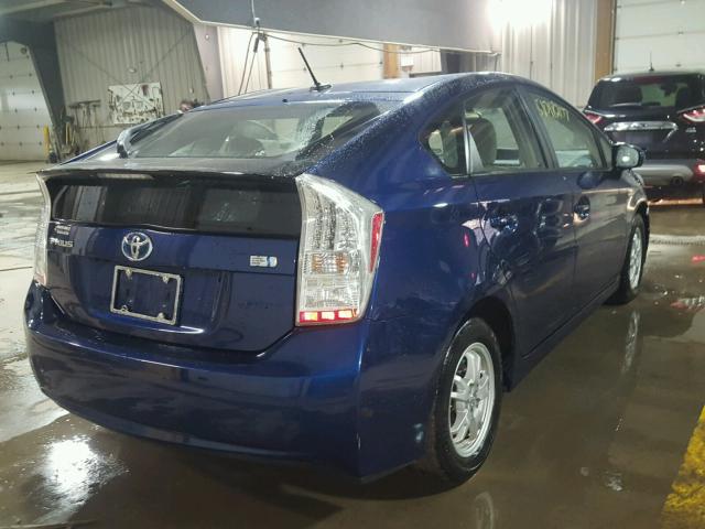 JTDKN3DU9A5205782 - 2010 TOYOTA PRIUS BLUE photo 4