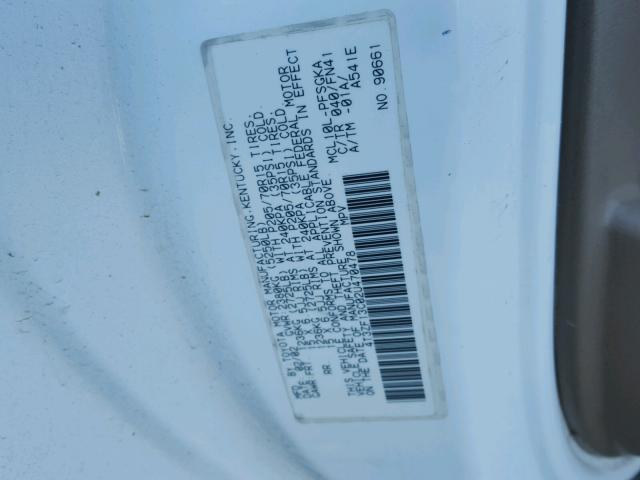 4T3ZF13C02U470478 - 2002 TOYOTA SIENNA LE WHITE photo 10