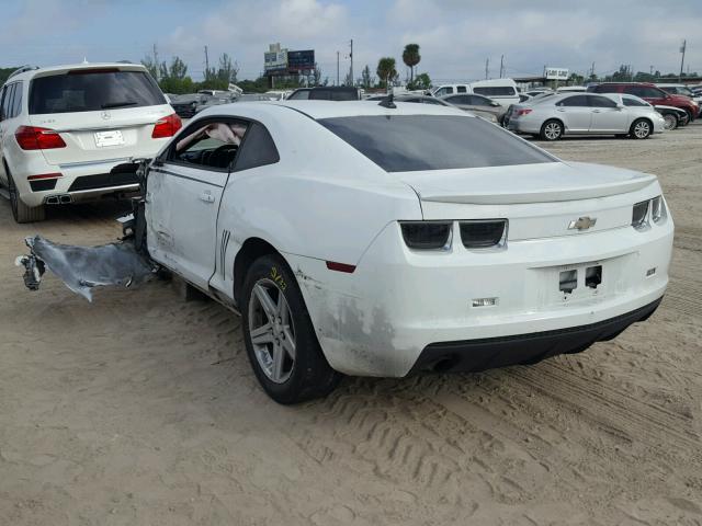 2G1FB1E37C9126968 - 2012 CHEVROLET CAMARO LT WHITE photo 3