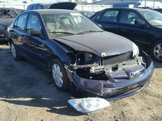 2HGES16614H502438 - 2004 HONDA CIVIC LX BLUE photo 1