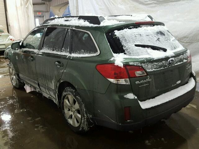 4S4BRDKC9A2361256 - 2010 SUBARU OUTBACK 3. GREEN photo 3