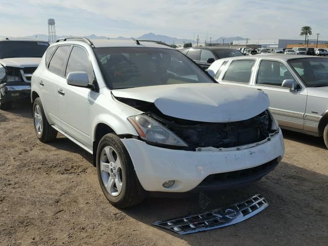 JN8AZ08T83W116626 - 2003 NISSAN MURANO SL WHITE photo 1