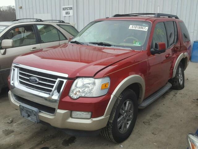 1FMEU7EE8AUA40985 - 2010 FORD EXPLORER E MAROON photo 2