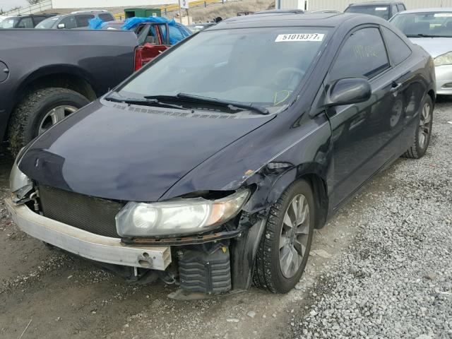 2HGFG12899H534266 - 2009 HONDA CIVIC EX BLACK photo 2