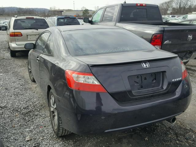 2HGFG12899H534266 - 2009 HONDA CIVIC EX BLACK photo 3