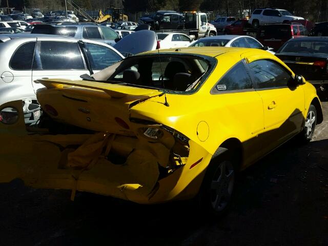 1G1AL18F187139348 - 2008 CHEVROLET COBALT LT YELLOW photo 4