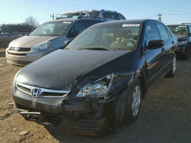 1HGCM56487A227144 - 2007 HONDA ACCORD LX BLACK photo 2