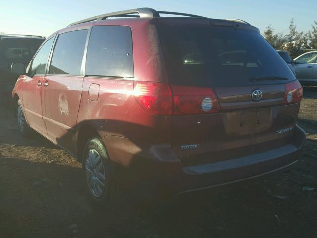 5TDZA23C66S478175 - 2006 TOYOTA SIENNA CE BURGUNDY photo 3