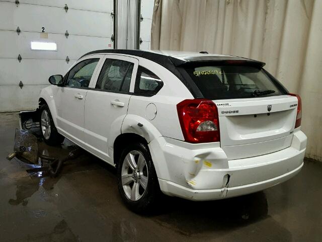 1B3CB4HA9AD532208 - 2010 DODGE CALIBER SX WHITE photo 3