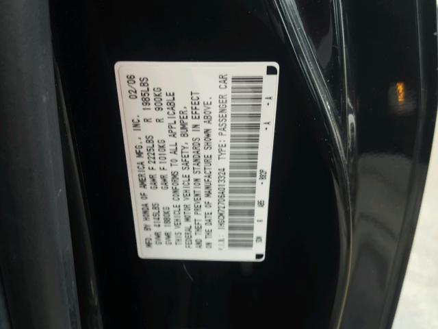 1HGCM72706A013324 - 2006 HONDA ACCORD EX GRAY photo 10