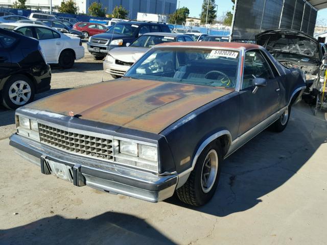 3GCCW80H4FS900353 - 1985 CHEVROLET EL CAMINO BLACK photo 2