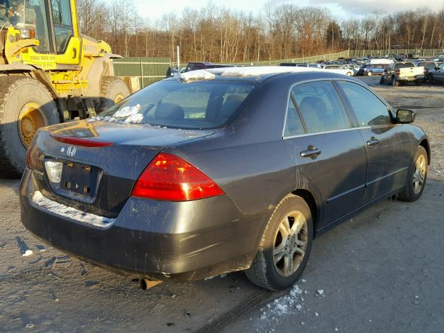 1HGCM56377A226428 - 2007 HONDA ACCORD SE GRAY photo 4