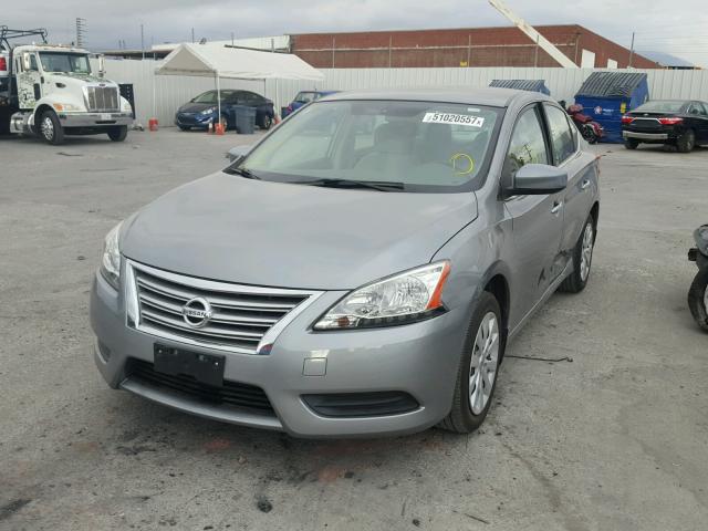 3N1AB7AP9DL752424 - 2013 NISSAN SENTRA S SILVER photo 2